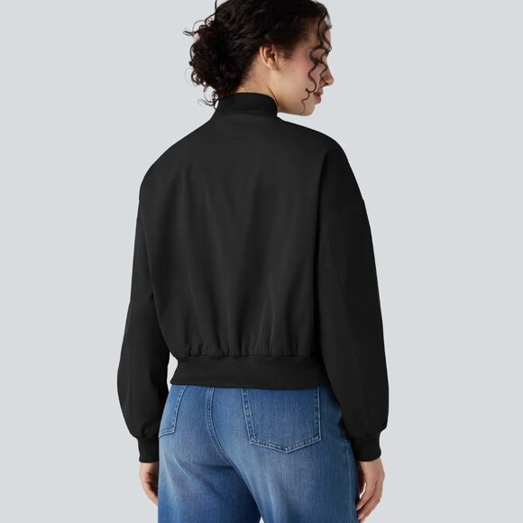 NWT Halara Black Performance Bomber Jacket - Picture 2 of 13